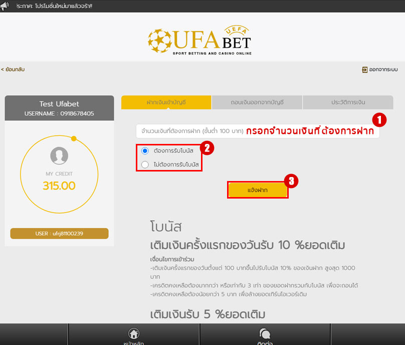 วิธีการฝากเงินอัตโนมัติ ระบบฝากเงิน AUTO